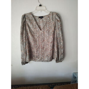 1. State Paisley Print Long Sleeve Blouse Medium